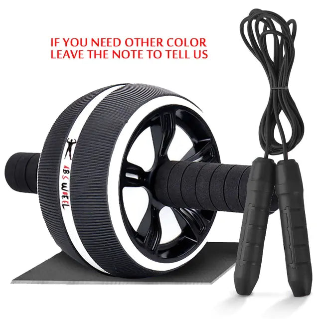 2-in-1 Ab Roller and Jump Rope Set with Mat.