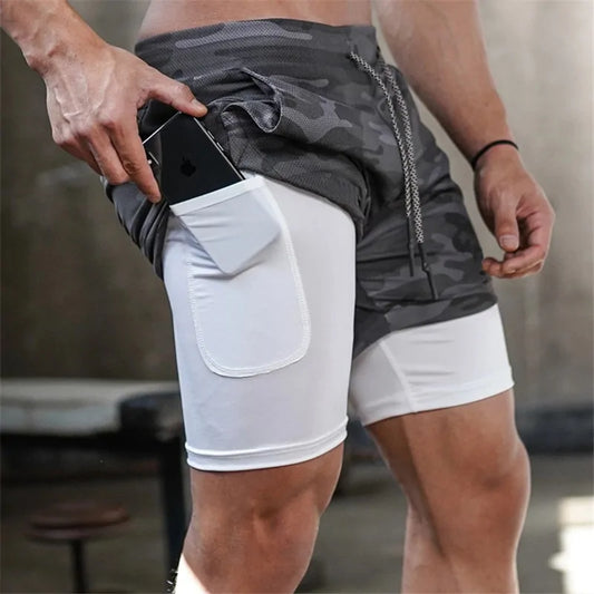 2024 Summer 2-in-1 Men's Gym Fitness Running Shorts