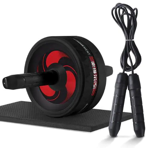 2-in-1 Ab Roller and Jump Rope Set with Mat.