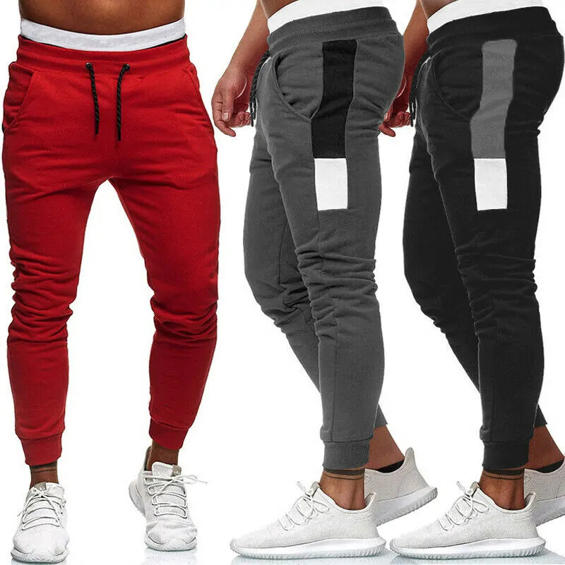 2024 New Men's Fashion Track Pants: Long Trousers for Fitness Workout