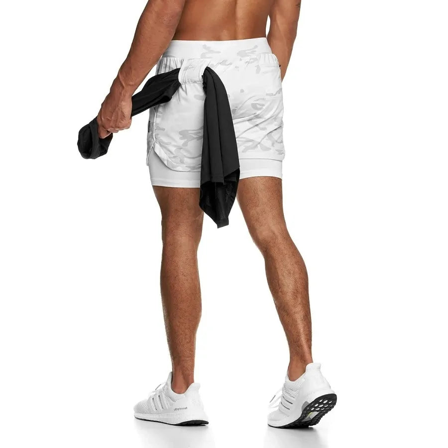 2024 Summer 2-in-1 Men's Gym Fitness Running Shorts