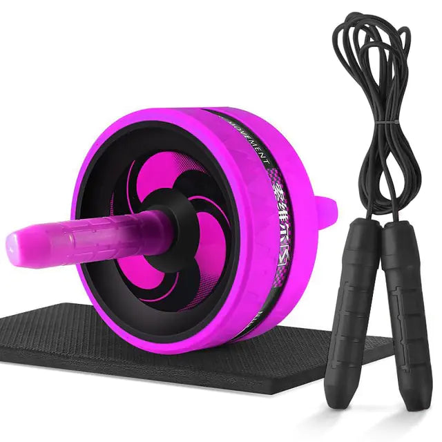 2-in-1 Ab Roller and Jump Rope Set with Mat.