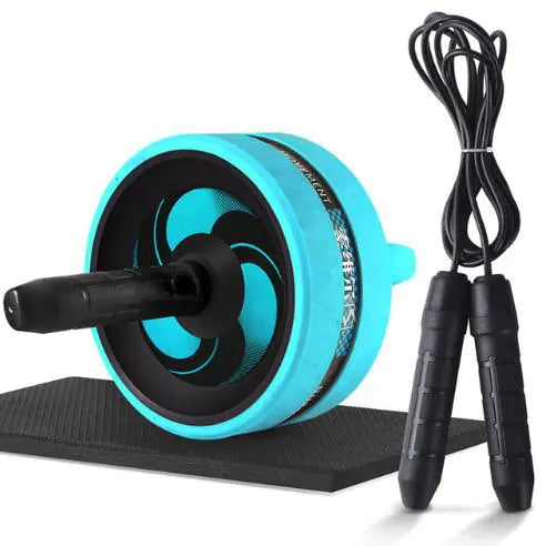 2-in-1 Ab Roller and Jump Rope Set with Mat.